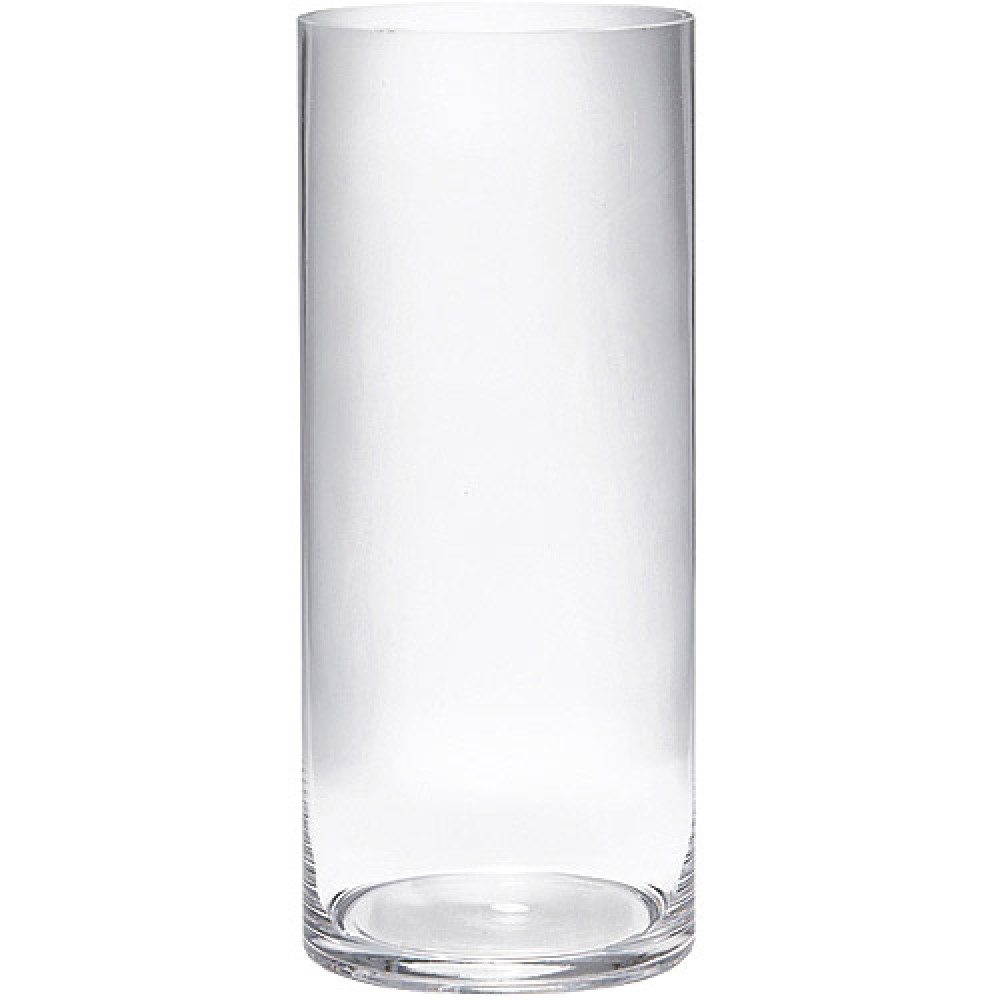 40cm X 18cm Clear Glass Cylinder Vase Gl074